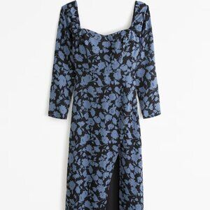 The A&F Camille Long-Sleeve Midi Dress